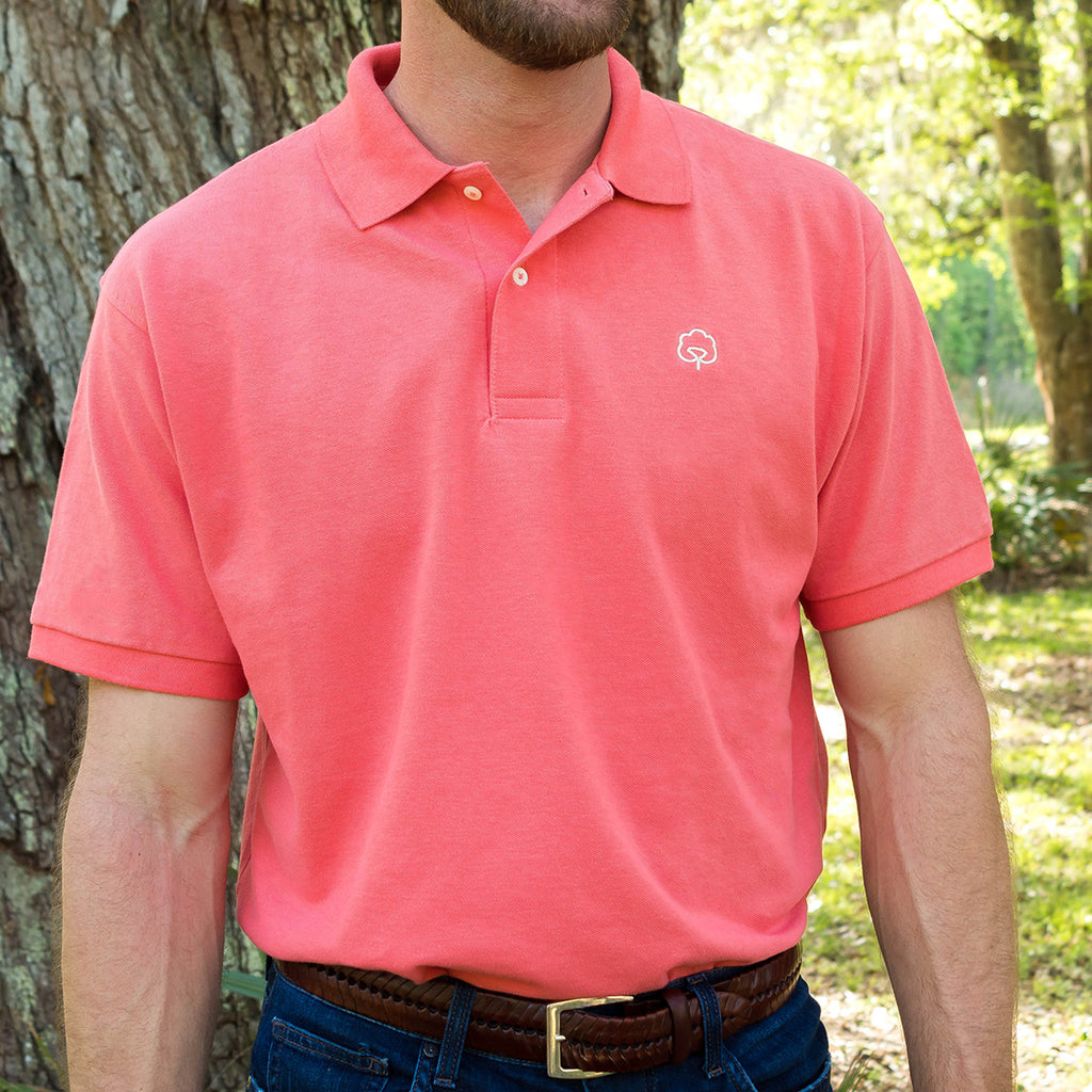 Men's Cotton Atlantic Coral Polo