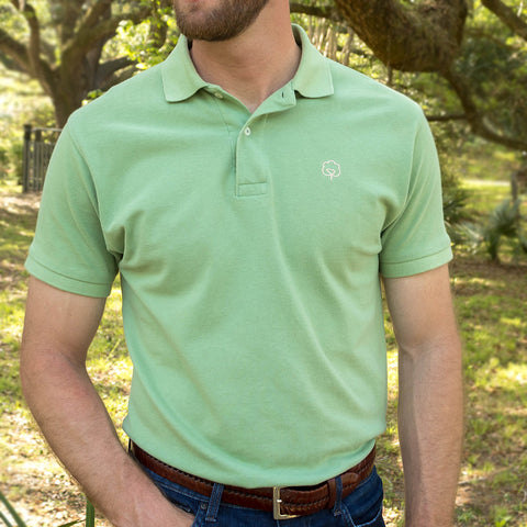Men's Cotton Green Sea Polo