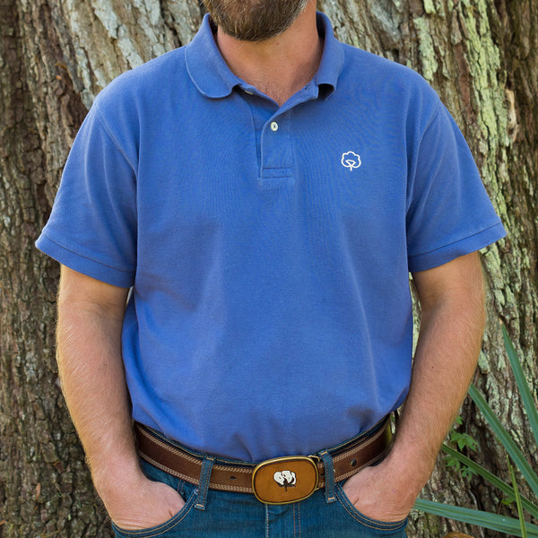 Men's Cotton Moultrie Blue Polo
